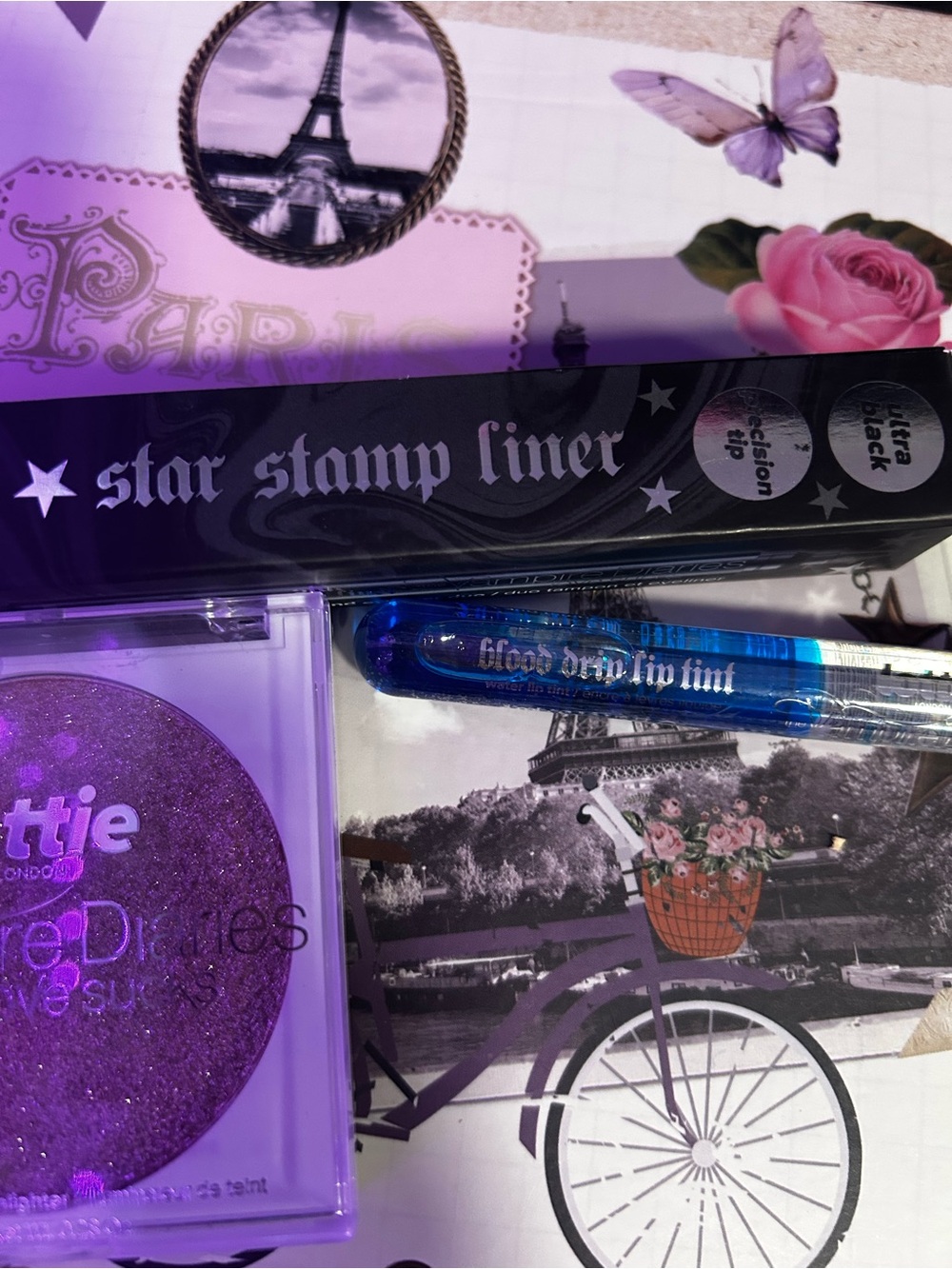 Lottie Shimmering Highlighter - Rose Gold And Star Stamp Liner bundle 3